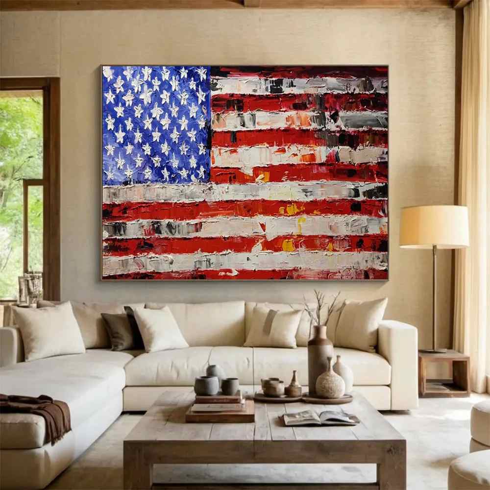 Textured_Acrylic_American_Flag_Patriotic_Abstract_Wall_Art_QZW75 wall art
